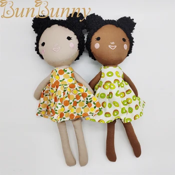 Mitmekesisuse Mänguasi Pruun Tüdruk Riie Nukk Käsitöö Multiracial Mitmekesine Nukk-Aafrika Tüdruk Rag Doll Baby Girl Sitch Pehmed Mänguasjad