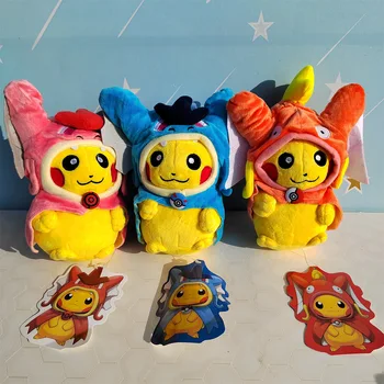 3tk/palju 20cm TAKARA TOMY Pokemon Pikachu Cosplay Palus Pehme Täidisega Loomad Mänguasjad Lastele, Lapsed Kingitusi