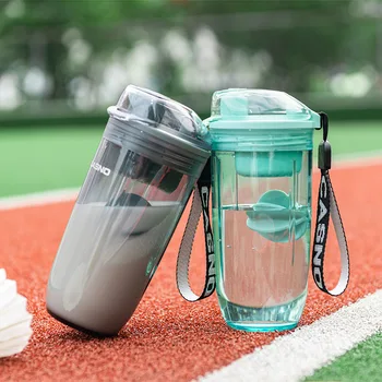 400ml Sport Shaker Pudel Plastikust veepudel koos Sebima Palli Kaane Tee Filter Valgu Loksutatakse Cup BPA Vaba lekkimiskindlad Vastupidav
