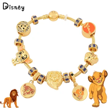 Disney Lion King Kulla Värvi helmed Käevõru Cosplay Simba Mufasa Metallist Ripats Mood Võlu Käevõru Ehted, Aksessuaar