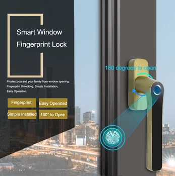 WAFU Smart Lukustamine Sõrmejälje Lukk Tsingi Sulam Elektroonilise Sõrmejälgede Käepide Lukk windows