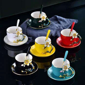 Värvilised vee tassi teacup väike värske kohvi tass tassi armastus cup kingitus kuldne kohvi tassi kohvi tassi