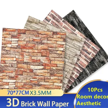 10Pcs3D Isekleepuv Paneelid Veekindel Vaht Seina Kleebised Kodu Kaunistamiseks Vannituba Köök elutuba taustapildina