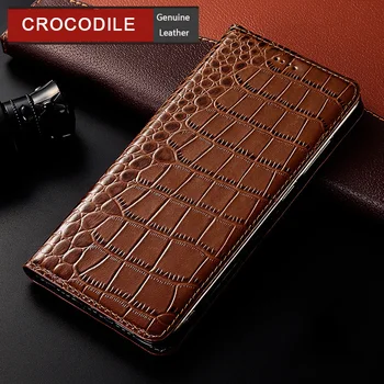 Krokodill Ehtsa Naha Puhul XiaoMi Redmi Lisa 10 3 4 4X 5 5a 6 7 8 8T 9 9T 10 Pro Luksus Klapp Nahast Kate