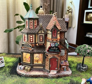 Home Decor Lemax Loov Euroopa Hoone Arvandmed Maja Mudeli Figuriin koos Lambi Kodu Sisustamiseks elutuba Kaunistused Kingitus