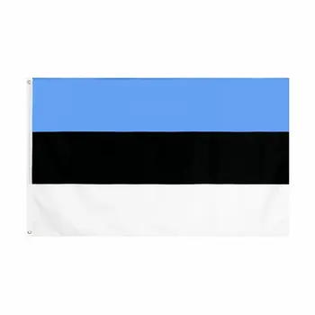 zwjflagshow Eesti lipu Banner free shipping 90*150cm kõrge kvaliteedi polüester Rippus Eesti Riigi lipu kaunistamiseks