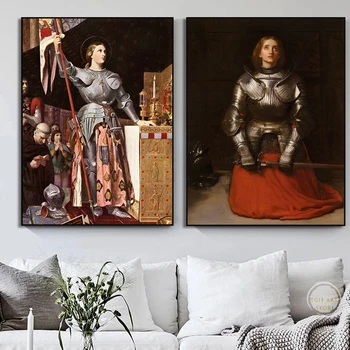 Klassikaline 《Joan of Arc》Plakat Õli, Lõuend Maalikunst, John Everett Millais Kunstniku Pilt Seina Decor Kodus elutoa Kaunistamiseks