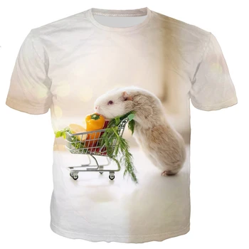 Kodustatud Hamster merisiga Isane 3d Printe Mees Naine Uus Lahe Mood T-särgid, Vabaaja Harajuku Liiga Tshirt Streetwear
