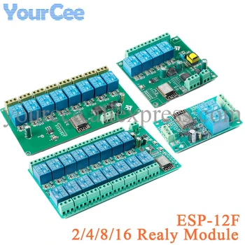 ESP8266 1/2/4/8/16 Kanali Tee Traadita WIFI Relee Moodul AC/DC ESP ESP-12F WIFI Development Board Moodul