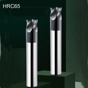 HRC65 4 Flöödid Volfram Terase Lühike End Mill CNC Bitti Kate DLC Stub Pikkus Lõikur Roughing Mehaaniline HSS lõiketerad