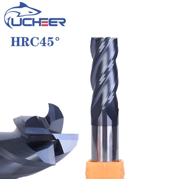 UCHEER Lõikamine HRC45 4 Flööt 4/ 6mm tööpingid, Sulam, mis Karbiid Milling Cutter End Mill