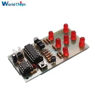 Elektroonilise Täringut NE555 LED-Mooduli CD4017 DIY Kit 5mm Punane LED-4.5-5V ICSK057A Elektrooniline Moodul Lõbus Komplekt 