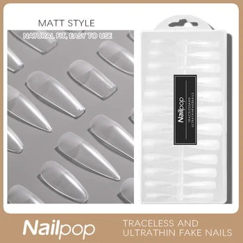 Nailpop 576/600Pcs Küüned Matt Stiili kogu Hõlmavad Küünte Vihjeid Kirstu Võlts Küüned Tüdrukud, Küünte Disain 2021 Tarvikud Küünte