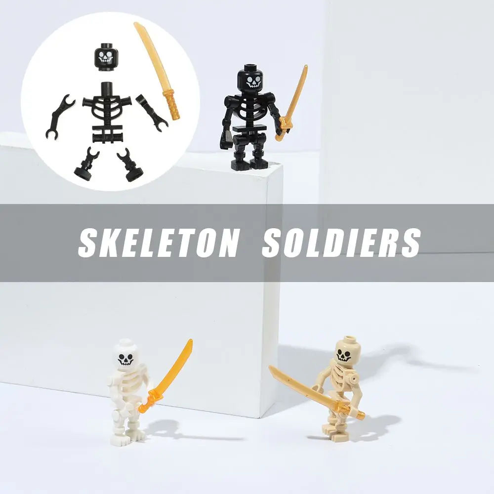 Skelett Sõdurid Ehitusplokk Minifigures Ninja Luud Minifigures Armee Skeleton Korpuse